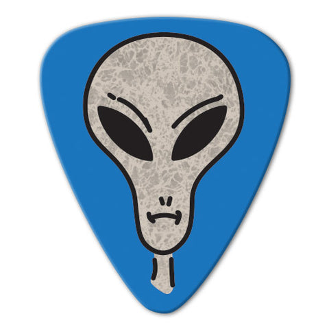Alien Theme - Grey Alien Head Picks (10 pack) - Ugly Dog Band Merch - Custom Guitar Picks and Band Merchandise Canada