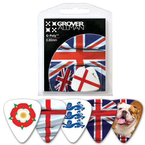 Countries of the World - England Multi Pack - Ugly Dog Band Merch - Custom Guitar Picks and Band Merchandise Canada - 1