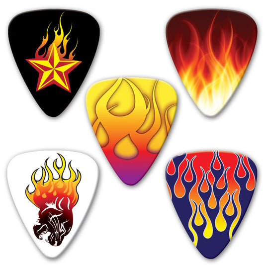 Themed Series - Flame Multi Pack - Ugly Dog Band Merch - Custom Guitar Picks and Band Merchandise Canada - 2