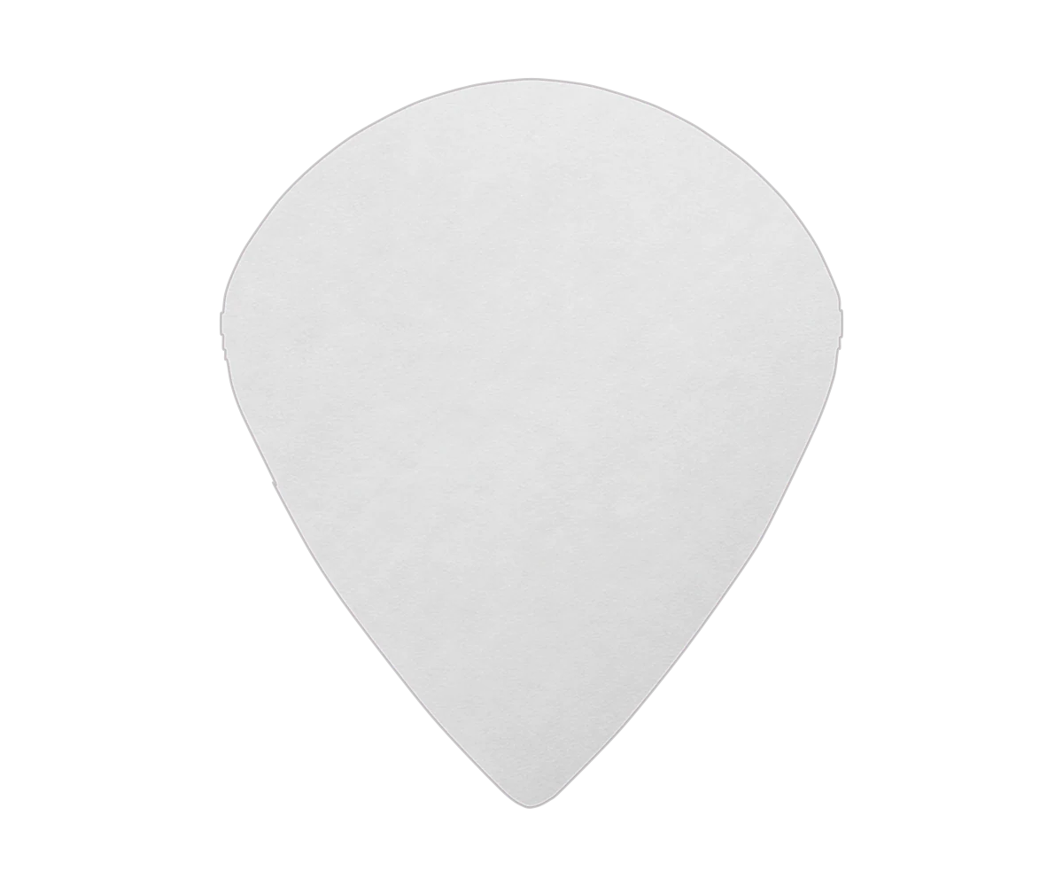 White Jazz XL guitar pick with no artwork
