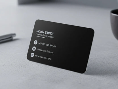 Custom Double-Sided Black Aluminum Cards