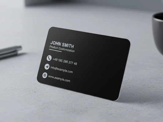 Custom Double-Sided Black Aluminum Cards