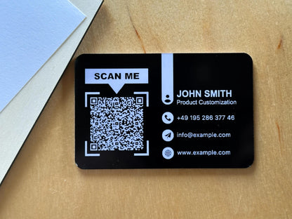 Custom Double-Sided Black Aluminum Cards
