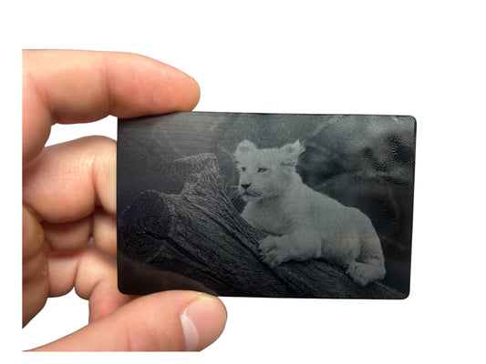 Custom Double-Sided Black Aluminum Cards
