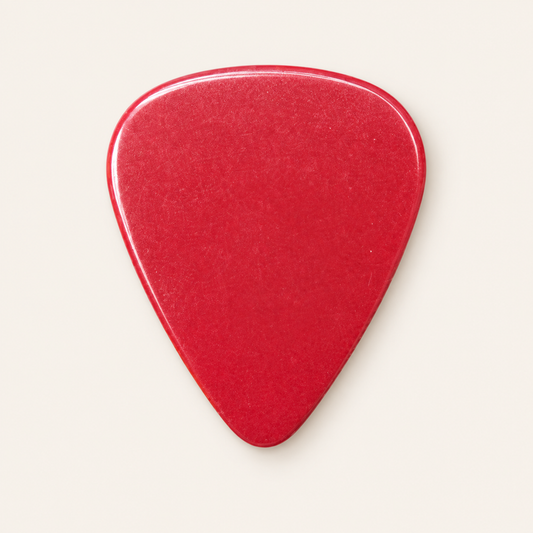 Bright Red celluloid guitar pick