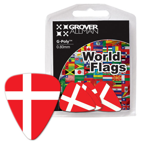 World Flag - Denmark Flag Multi Pack - Ugly Dog Band Merch - Custom Guitar Picks and Band Merchandise Canada - 1