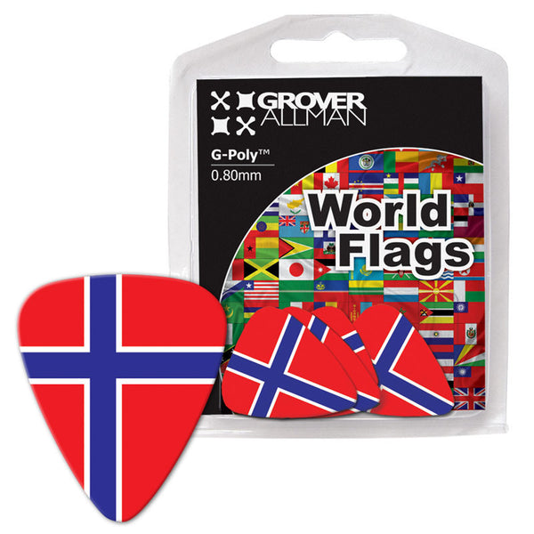 World Flag - Norway Flag Multi Pack - Ugly Dog Band Merch - Custom Guitar Picks and Band Merchandise Canada - 1