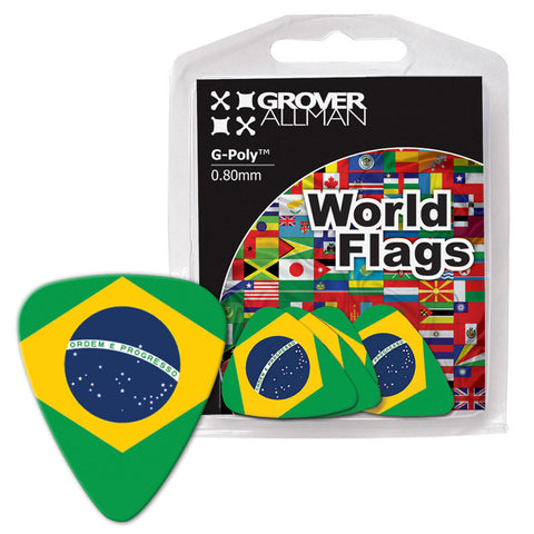 World Flag - Brazil Flag Multi Pack - Ugly Dog Band Merch - Custom Guitar Picks and Band Merchandise Canada - 1