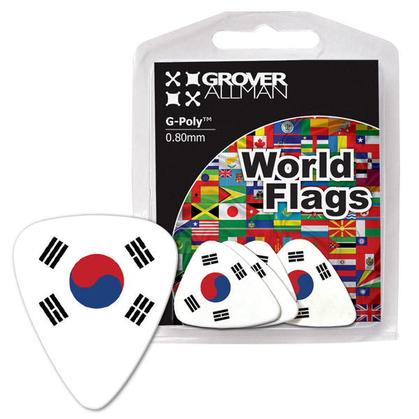 World Flag - South Korea Flag Multi Pack - Ugly Dog Band Merch - Custom Guitar Picks and Band Merchandise Canada - 1