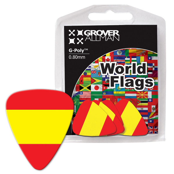 World Flag - Spain Flag Multi Pack - Ugly Dog Band Merch - Custom Guitar Picks and Band Merchandise Canada - 1