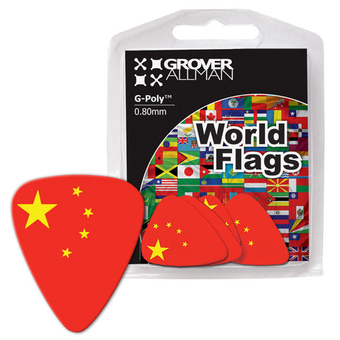 World Flag - China Flag Multi Pack - Ugly Dog Band Merch - Custom Guitar Picks and Band Merchandise Canada - 1