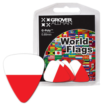 World Flag - Poland Flag Multi Pack - Ugly Dog Band Merch - Custom Guitar Picks and Band Merchandise Canada - 1