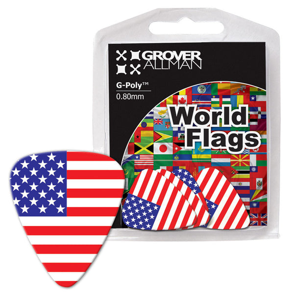 World Flag - USA Flag Multi Pack - Ugly Dog Band Merch - Custom Guitar Picks and Band Merchandise Canada - 1