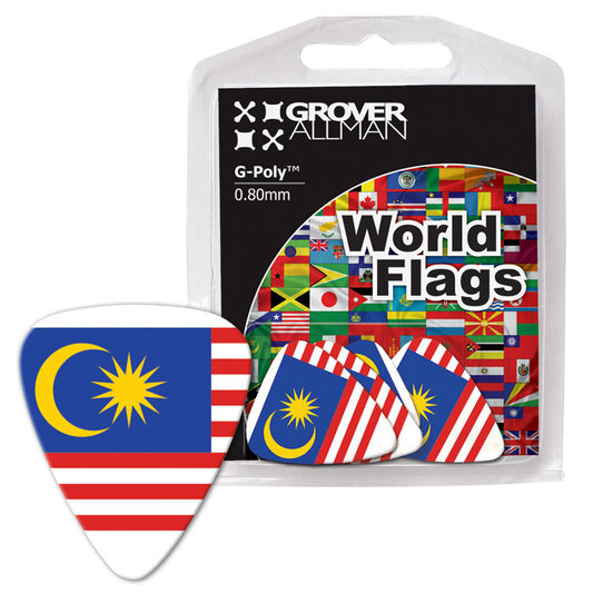 World Flag - Malaysia Flag Multi Pack - Ugly Dog Band Merch - Custom Guitar Picks and Band Merchandise Canada - 1