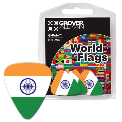 World Flag - India Flag Multi Pack - Ugly Dog Band Merch - Custom Guitar Picks and Band Merchandise Canada - 1