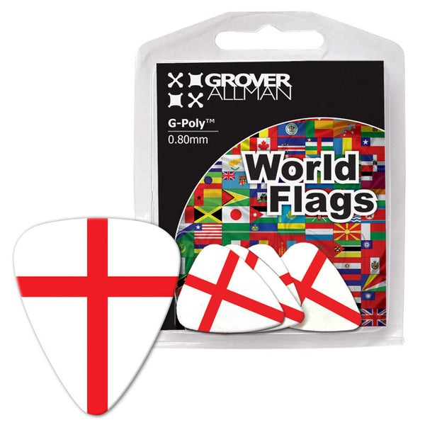 World Flag - St George's Cross Flag Multi Pack - Ugly Dog Band Merch - Custom Guitar Picks and Band Merchandise Canada - 1