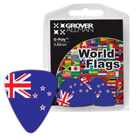 World Flag - New Zealand Flag Multi Pack - Ugly Dog Band Merch - Custom Guitar Picks and Band Merchandise Canada - 1