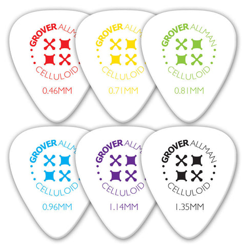 Celluloid Standard Pro Picks (10 Pack) - White - Ugly Dog Band Merch - Custom Guitar Picks and Band Merchandise Canada - 1