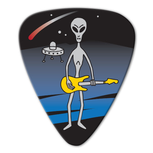 Alien Theme - UFO Guitar Alien Picks (10 pack) - Ugly Dog Band Merch - Custom Guitar Picks and Band Merchandise Canada