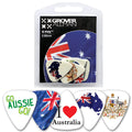 Countries of the World - Australia Multi Pack - Ugly Dog Band Merch - Custom Guitar Picks and Band Merchandise Canada - 1