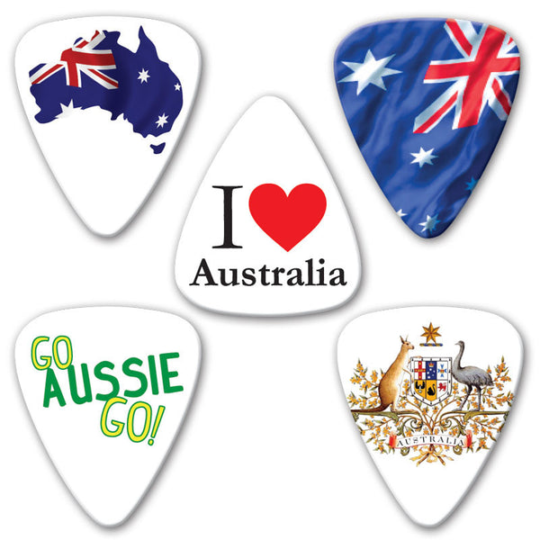 Countries of the World - Australia Multi Pack - Ugly Dog Band Merch - Custom Guitar Picks and Band Merchandise Canada - 2