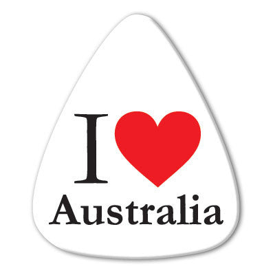 Australia - I Love Australia Picks (10 pack) - Ugly Dog Band Merch - Custom Guitar Picks and Band Merchandise Canada
