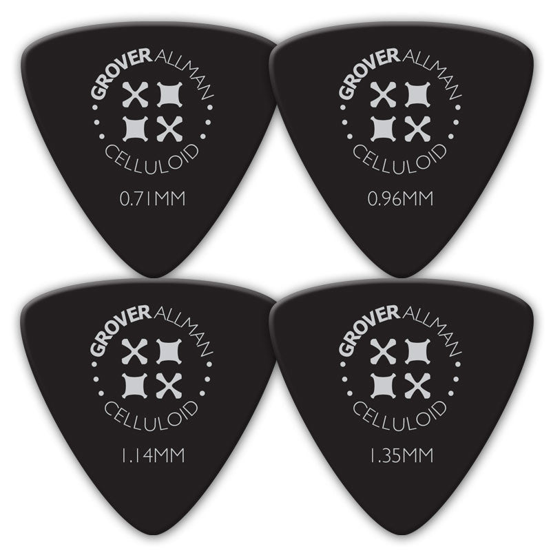 Celluloid Large Triangle Pro Picks (10 Pack) - Black - Ugly Dog Band Merch - Custom Guitar Picks and Band Merchandise Canada - 1