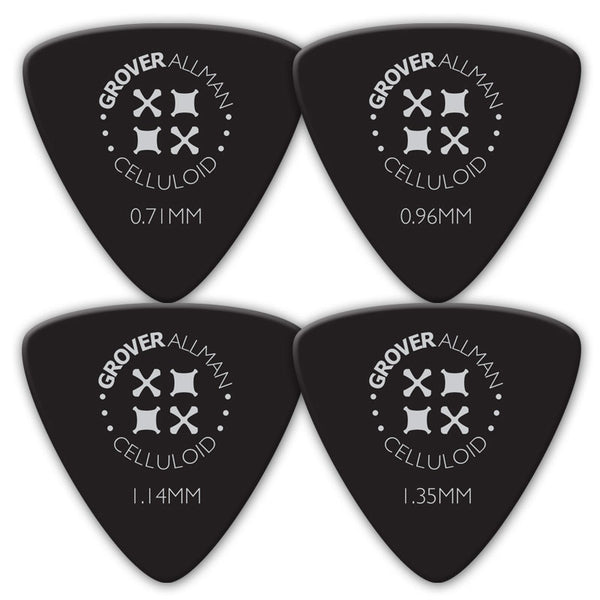 Celluloid Large Triangle Pro Picks (10 Pack) - Black - Ugly Dog Band Merch - Custom Guitar Picks and Band Merchandise Canada - 1