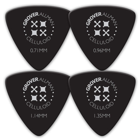 Celluloid Large Triangle Pro Picks (10 Pack) - Black - Ugly Dog Band Merch - Custom Guitar Picks and Band Merchandise Canada - 1