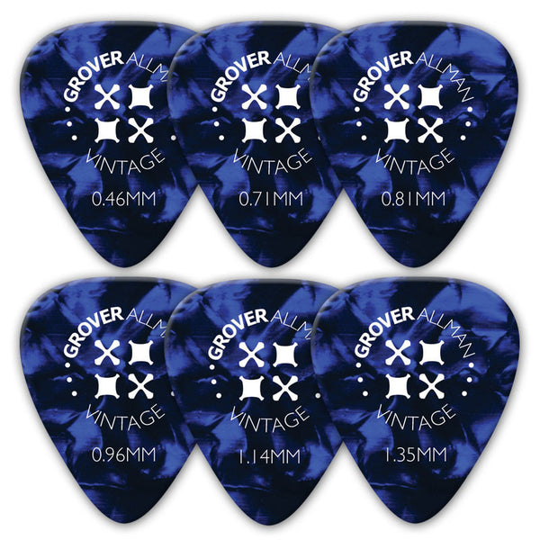 Vintage Celluloid Pro Picks (10 Pack) - Blue - Ugly Dog Band Merch - Custom Guitar Picks and Band Merchandise Canada - 1