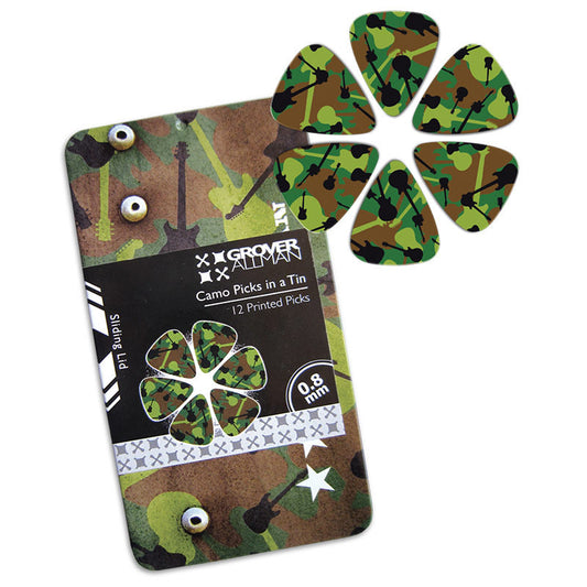 Pick Tin - Camo - Ugly Dog Band Merch - Custom Guitar Picks and Band Merchandise Canada - 1