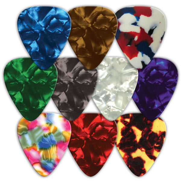 Vintage Celluloid Single Colour Printed Picks - Double Sided - Ugly Dog Band Merch - Custom Guitar Picks and Band Merchandise Canada - 1