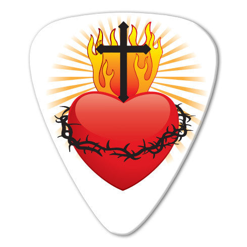Christian Theme - Heart & Cross Picks (10 pack) - Ugly Dog Band Merch - Custom Guitar Picks and Band Merchandise Canada
