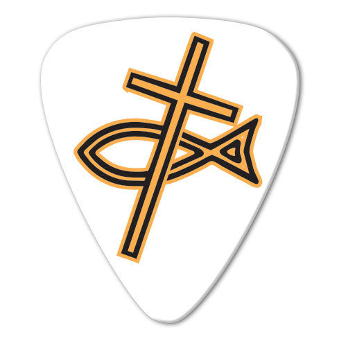 Christian Theme - Cross & Fish Picks (10 pack) - Ugly Dog Band Merch - Custom Guitar Picks and Band Merchandise Canada