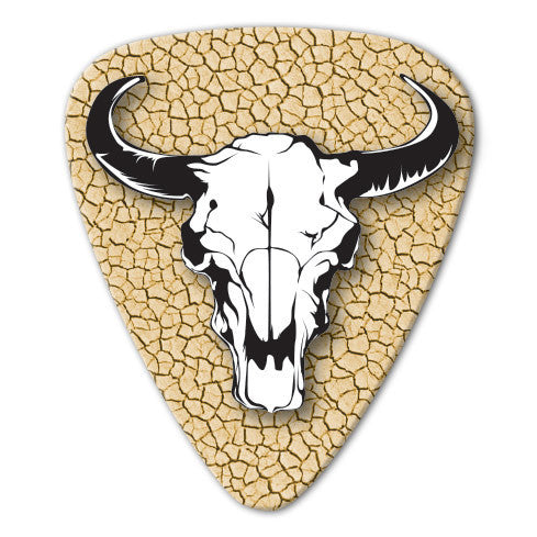 Country Music Theme - Cattle Skull Picks (10 pack) - Ugly Dog Band Merch - Custom Guitar Picks and Band Merchandise Canada
