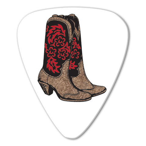 Country Music Theme - Boots Picks (10 pack) - Ugly Dog Band Merch - Custom Guitar Picks and Band Merchandise Canada