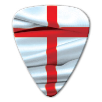 England - St George's Cross Photo Flag Picks (10 pack) - Ugly Dog Band Merch - Custom Guitar Picks and Band Merchandise Canada