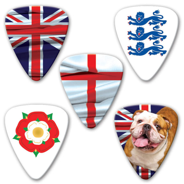 Countries of the World - England Multi Pack - Ugly Dog Band Merch - Custom Guitar Picks and Band Merchandise Canada - 2