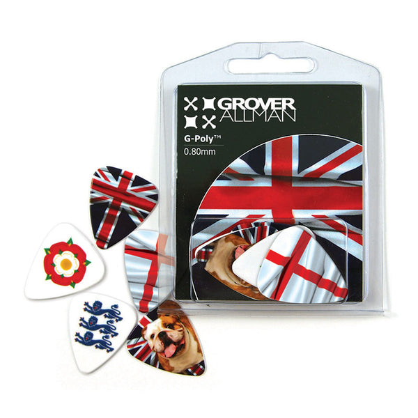 Countries of the World - England Multi Pack - Ugly Dog Band Merch - Custom Guitar Picks and Band Merchandise Canada - 3