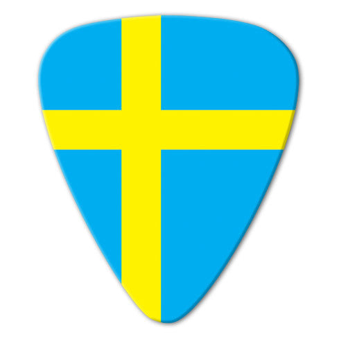 World Flag - Sweden Flag Picks (10 pack) - Ugly Dog Band Merch - Custom Guitar Picks and Band Merchandise Canada