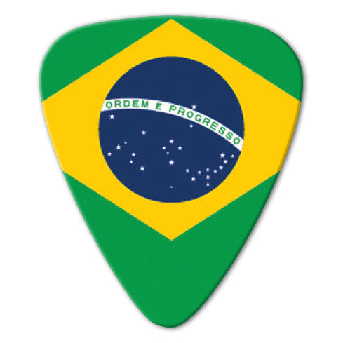 World Flag - Brazil Flag Picks (10 pack) - Ugly Dog Band Merch - Custom Guitar Picks and Band Merchandise Canada