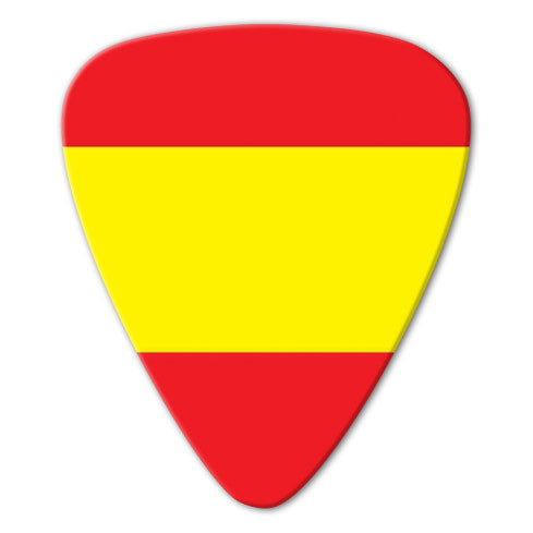 World Flag - Spain Flag Picks (10 pack) - Ugly Dog Band Merch - Custom Guitar Picks and Band Merchandise Canada