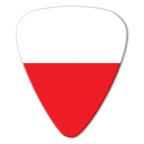 World Flag - Poland Flag Picks (10 pack) - Ugly Dog Band Merch - Custom Guitar Picks and Band Merchandise Canada