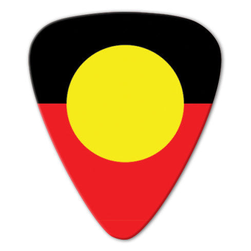 World Flag - Aboriginal Flag Picks (10 pack) - Ugly Dog Band Merch - Custom Guitar Picks and Band Merchandise Canada