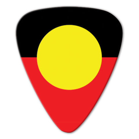 World Flag - Aboriginal Flag Picks (10 pack) - Ugly Dog Band Merch - Custom Guitar Picks and Band Merchandise Canada