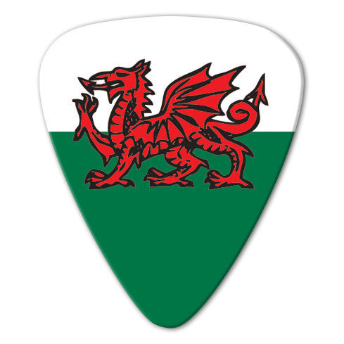 World Flag - Wales Flag Picks (10 pack) - Ugly Dog Band Merch - Custom Guitar Picks and Band Merchandise Canada