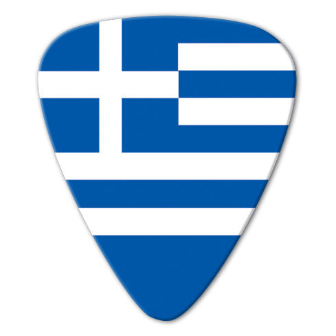 World Flag - Greece Flag Picks (10 pack) - Ugly Dog Band Merch - Custom Guitar Picks and Band Merchandise Canada