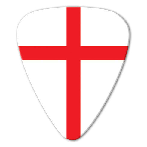 World Flag - St George's Cross Flag Picks (10 pack) - Ugly Dog Band Merch - Custom Guitar Picks and Band Merchandise Canada