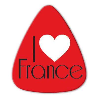 France - I Love France Picks (10 pack) - Ugly Dog Band Merch - Custom Guitar Picks and Band Merchandise Canada
