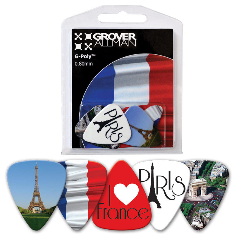 Countries of the World - France Multi Pack - Ugly Dog Band Merch - Custom Guitar Picks and Band Merchandise Canada - 1